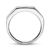Thumbnail Image 4 of Previously Owned Men's Diamond Wedding Band 1/2 ct tw Round-cut 10K White Gold