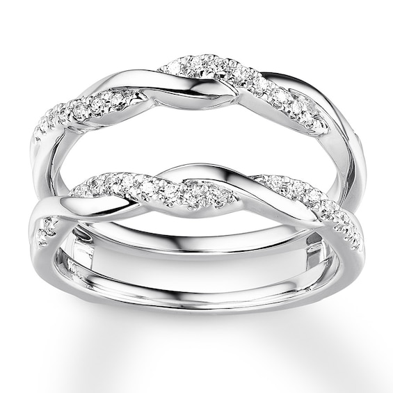 Previously Owned Diamond Enhancer Ring 1/5 ct tw Round-cut 14K White Gold