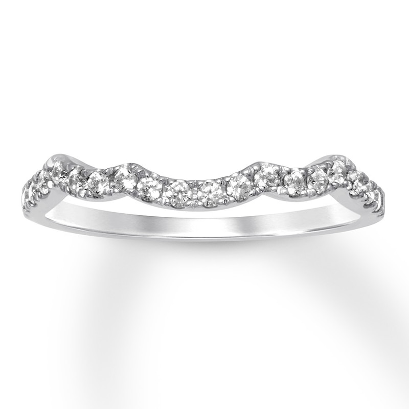 Main Image 1 of Previously Owned Diamond Wedding Band 1/4 ct tw Round-cut 14K White Gold
