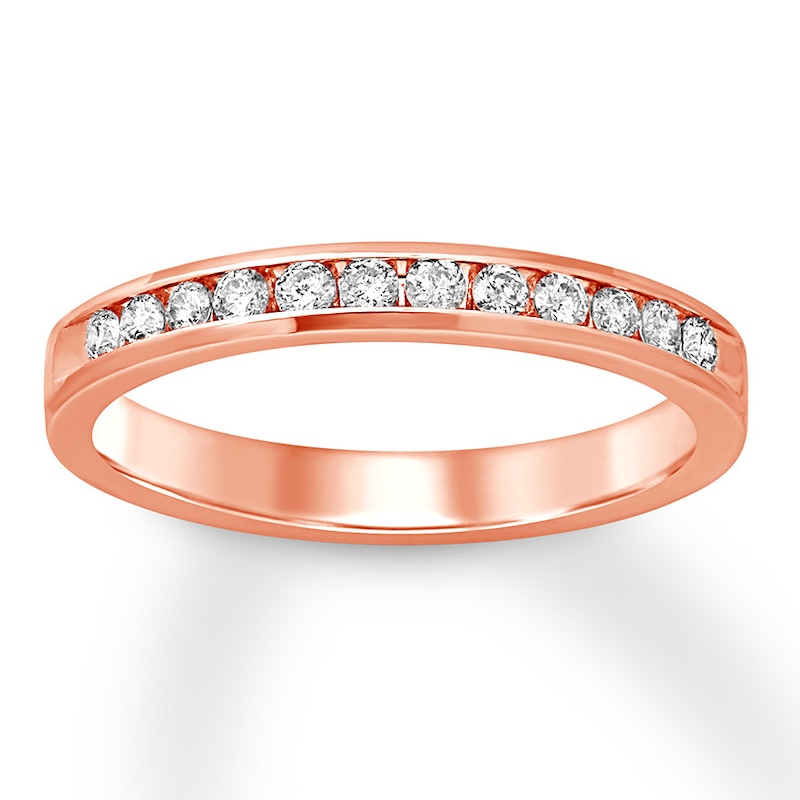 Main Image 1 of Previously Owned Diamond Anniversary Band 1/4 ct tw Round-cut 10K Rose Gold