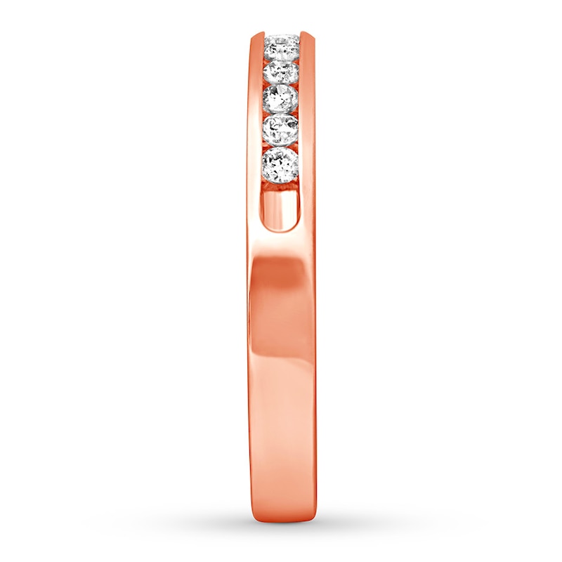 Main Image 3 of Previously Owned Diamond Anniversary Band 1/4 ct tw Round-cut 10K Rose Gold