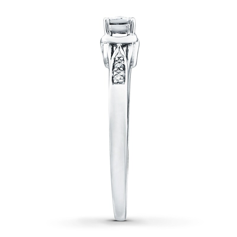 Main Image 3 of Previously Owned Diamond Ring 1/10 ct tw Round-cut Sterling Silver