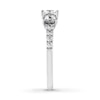 Thumbnail Image 3 of Previously Owned Diamond Engagement Ring 1-1/8 ct tw Princess & Round-cut 14K White Gold