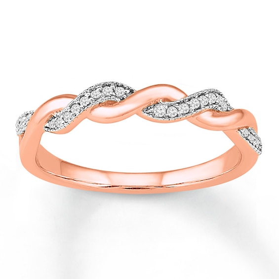 Previously Owned Diamond Anniversary Band 1/10 ct tw Round-cut 10K Rose Gold