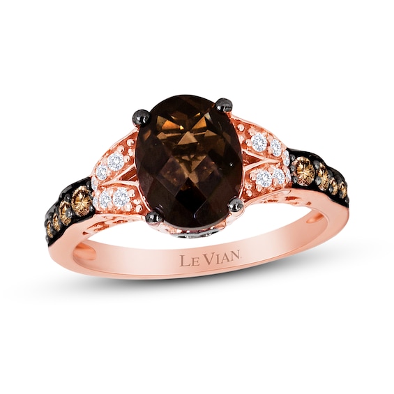 Previously Owned Le Vian Chocolate Quartz 1/3 ct tw Diamonds 14K Gold Ring