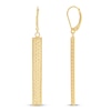 Previously Owned Leaf Bar Drop Earrings 10K Yellow Gold