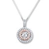 Thumbnail Image 1 of Previously Owned Unstoppable Love Necklace 5/8 ct tw 10K Two-Tone Gold
