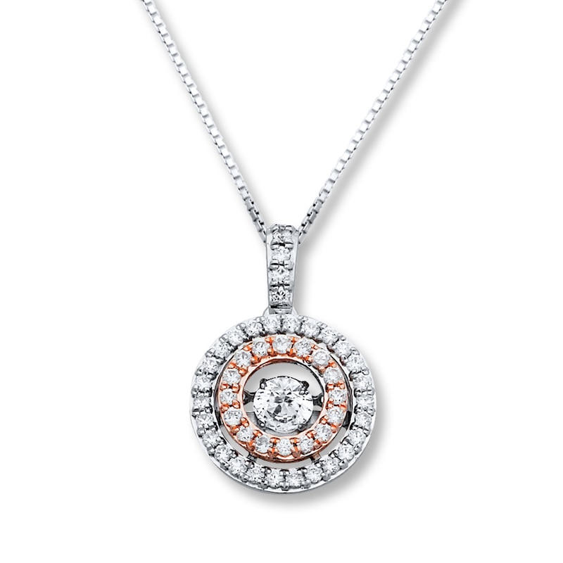 Main Image 1 of Previously Owned Unstoppable Love Necklace 5/8 ct tw 10K Two-Tone Gold