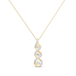Previously Owned Diamond Necklace 5/8 ct tw Round-cut 10K Yellow Gold