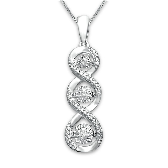 Previously Owned Unstoppable Love Necklace 1/15 ct tw Round Sterling Silver