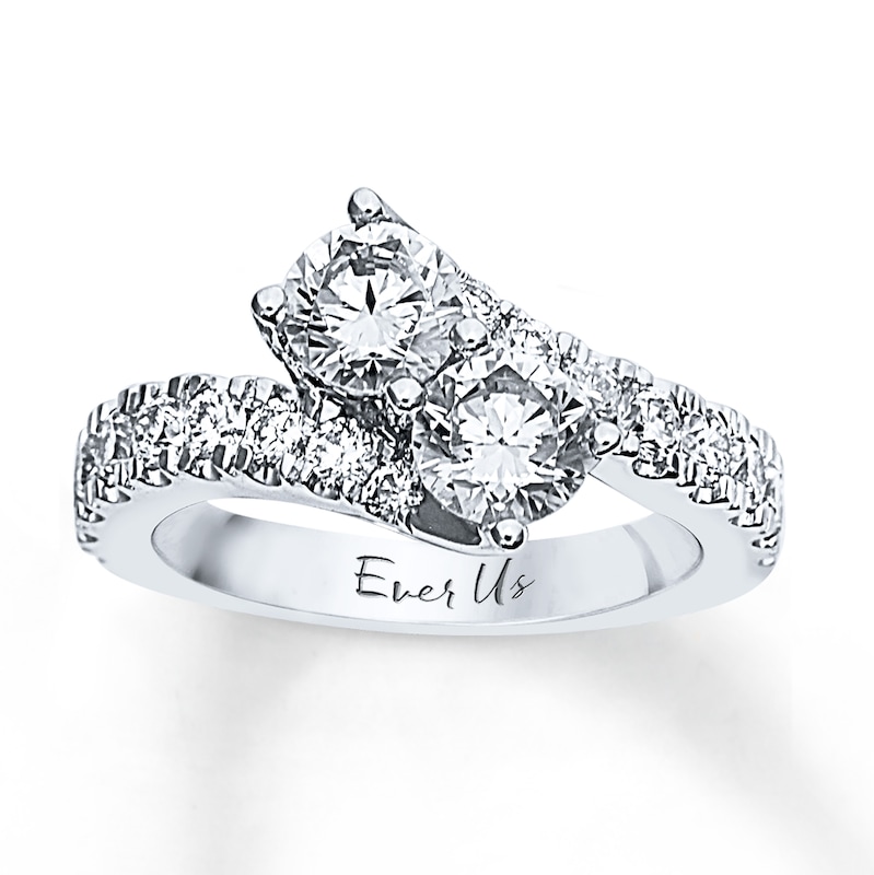Main Image 1 of Previously Owned Ever Us Two-Stone Ring 2-1/2 ct tw Diamonds 14K White Gold