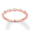 Thumbnail Image 0 of Previously Owned Diamond Wedding Band 1/10 ct tw Round-cut 14K Rose Gold