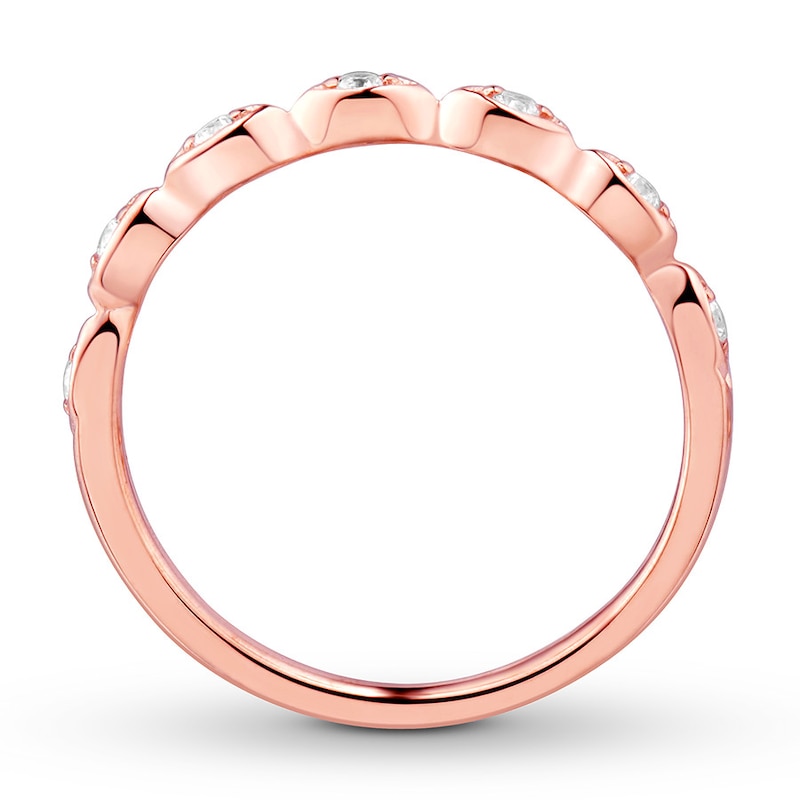 Previously Owned Diamond Wedding Band 1/10 ct tw Round-cut 14K Rose Gold