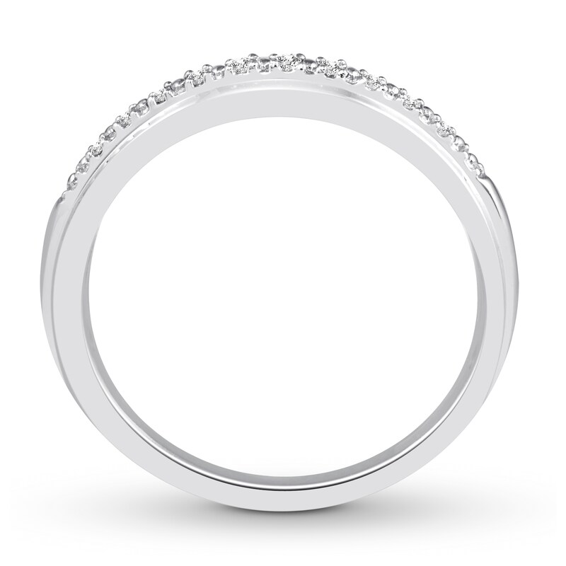 Previously Owned Diamond Wedding Band 1/20 ct tw Round-cut 10K White Gold