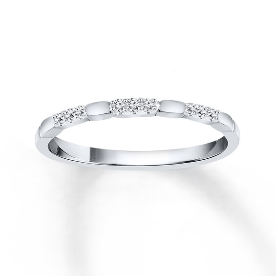 Previously Owned Stackable Ring 1/20 ct tw Diamonds 10K White Gold