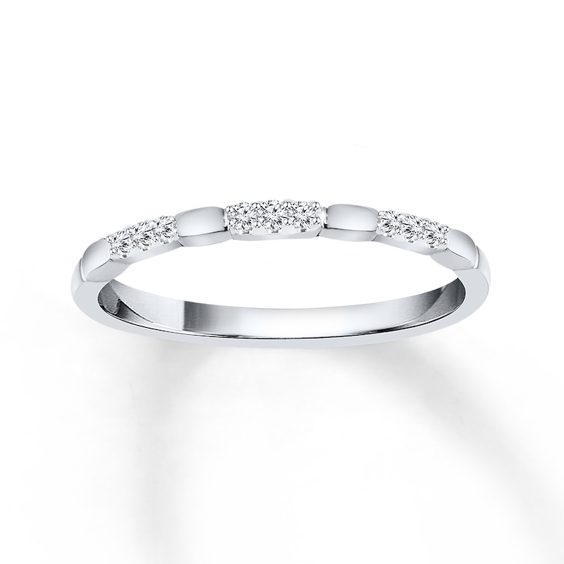 Main Image 1 of Previously Owned Stackable Ring 1/20 ct tw Diamonds 10K White Gold