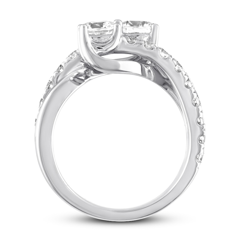 Previously Owned Ever Us Two-Stone Diamond Anniversary Ring 2 ct tw Round-cut 14K White Gold