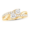 Previously Owned Ever Us Two-Stone Diamond Anniversary Ring 1 ct tw Round 14K Yellow Gold