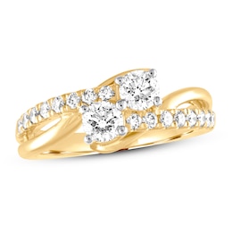 Previously Owned Ever Us Two-Stone Diamond Anniversary Ring 1 ct tw Round 14K Yellow Gold