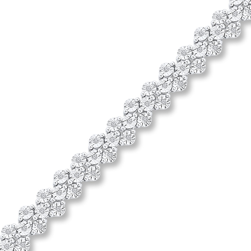 Previously Owned Diamond Bracelet 1/3 ct tw Round-cut Sterling Silver 7