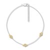 Thumbnail Image 1 of Previously Owned Diamond Circle Anklet Sterling Silver & 10K Yellow Gold 10"