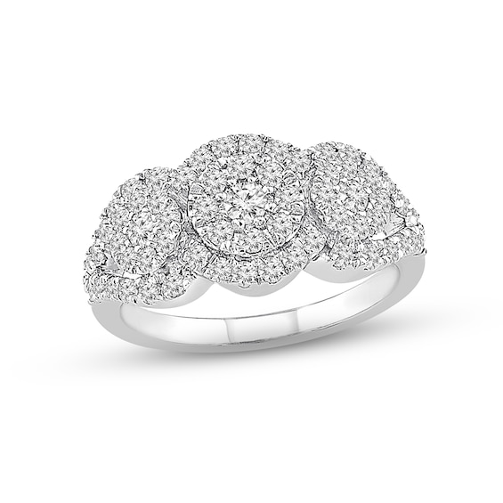 Previously Owned Diamond Ring 1 ct tw Round-cut 10K White Gold