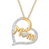 Thumbnail Image 1 of Previously Owned Diamond Heart &quot;Mom&quot; Necklace 1/10 ct tw 10K Yellow Gold