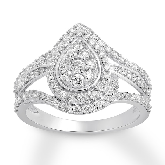 Previously Owned Diamond Ring 1 ct tw Round-cut 10K White Gold