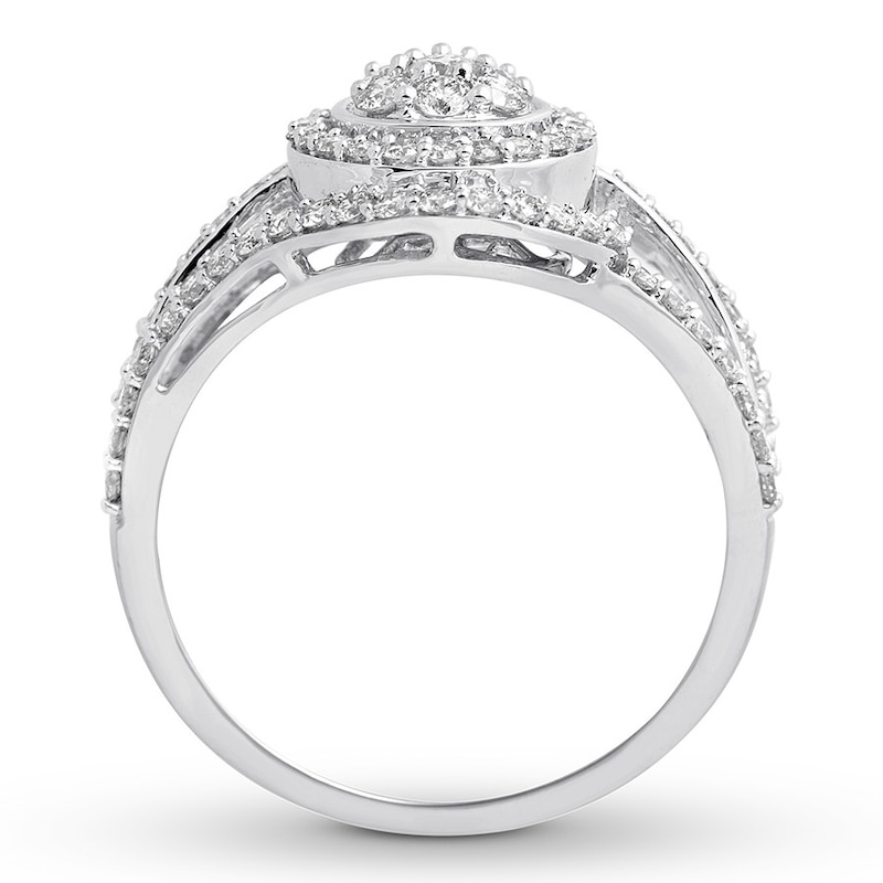 Main Image 2 of Previously Owned Diamond Ring 1 ct tw Round-cut 10K White Gold