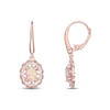 Thumbnail Image 0 of Previously Owned Lab-Created Pink Opal Earrings 1/5 ct tw Diamonds 10K Rose Gold