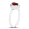 Thumbnail Image 2 of Previously Owned Lab-Created Ruby Ring Lab-Created Sapphires 10K White Gold