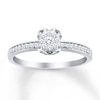 Thumbnail Image 0 of Previously Owned Diamond Promise Ring 1/5 ct tw Round-cut 10K White Gold - Size 4.25