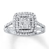 Thumbnail Image 1 of Previously Owned Diamond Engagement Ring 1 ct tw Round-cut 14K White Gold Size 4.5