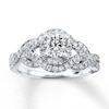 Thumbnail Image 1 of Previously Owned Diamond Engagement Ring 1 ct tw Round-cut 14K White Gold - Size 3.75