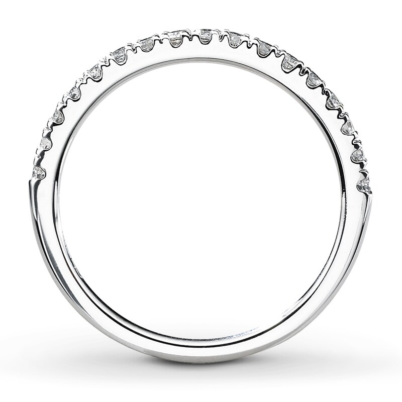 Main Image 2 of Previously Owned Diamond Anniversary Band 1/4 ct tw Round-cut 10K White Gold - Size 9.5