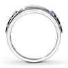 Thumbnail Image 1 of Previously Owned Men's Wedding Band 1/4 ct tw Round-cut Diamonds 10K White Gold - Size 7.5