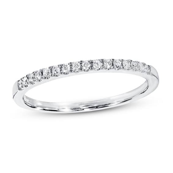 Previously Owned Diamond Wedding Band 1/10 ct tw Round-cut 10K White Gold Size