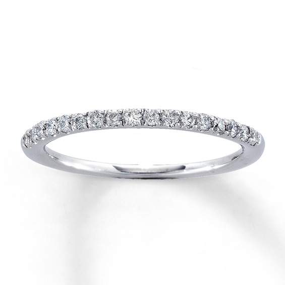 Previously Owned Diamond Anniversary Band 1/4 ct tw Round-cut 10K White Gold Size