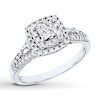Thumbnail Image 1 of Previously Owned Engagement Ring 5/8 ct tw Round-cut Diamonds 10K White Gold Size 11.75