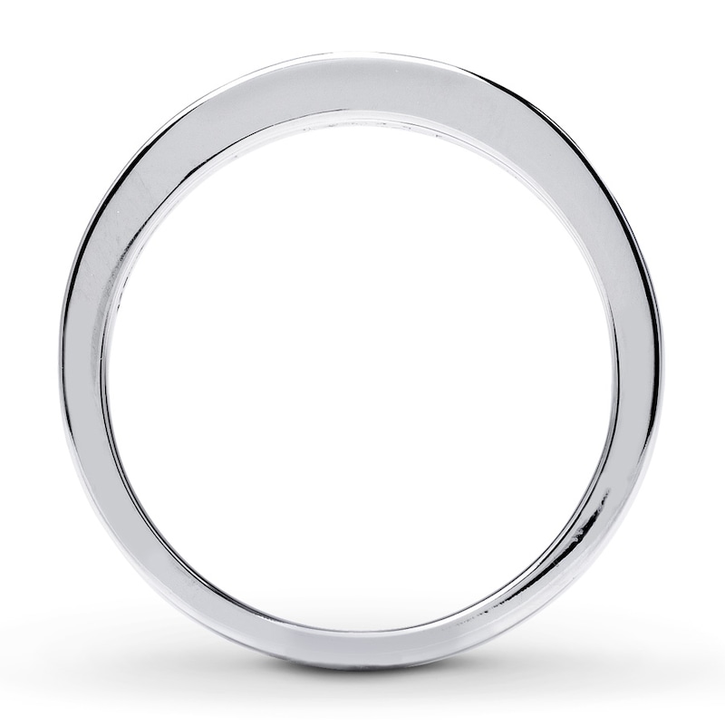 Main Image 2 of Previously Owned Diamond Wedding Band 1/3 ct tw Princess-cut 14K White Gold - Size 4