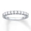 Thumbnail Image 0 of Previously Owned Diamond Wedding Band 1/2 ct tw Round-cut 14K White Gold - Size 3.5