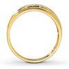 Thumbnail Image 2 of Previously Owned Men's Diamond Wedding Band 1/10 ct tw Round-cut 10K Yellow Gold Size 14.25