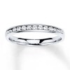 Thumbnail Image 1 of Previously Owned Diamond Wedding Band 1/4 ct tw Round-cut 10K White Gold - Size 9.75