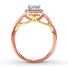 Thumbnail Image 2 of Previously Owned Diamond Engagement Ring 1/2 ct tw Princess & Round-cut 14K Two-Tone Gold - Size 11