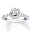 Thumbnail Image 0 of Previously Owned Neil Lane Engagement Ring 7/8 ct tw Princess & Round-cut Diamonds 14K White Gold - Size 3.25