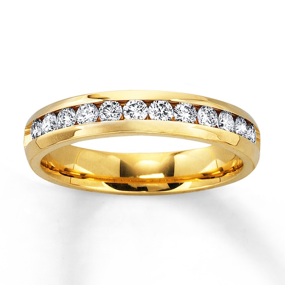Previously Owned Diamond Anniversary Band 1/2 ct tw Round-cut 14K Yellow Gold Size 9.5