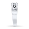Thumbnail Image 3 of Previously Owned Men's Diamond Wedding Band 1/4 ct tw Round-cut 10K White Gold - Size 17