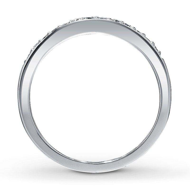 Main Image 2 of Previously Owned Diamond Anniversary Band 1/8 ct tw Round-cut 10K White Gold Size 4.5