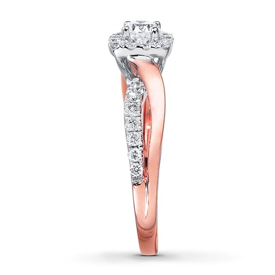 Thumbnail Image 3 of Previously Owned Diamond Engagement Ring 3/4 ct tw Round-cut 14K Two-Tone Gold Size 9.5
