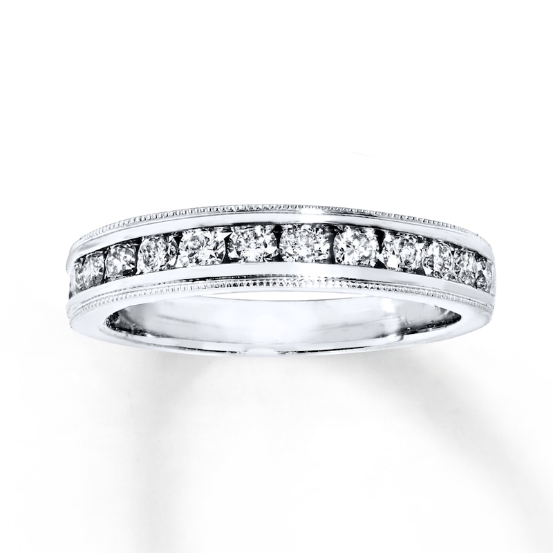 Previously Owned Diamond Wedding Band 5/8 ct tw Round-cut 14K White Gold